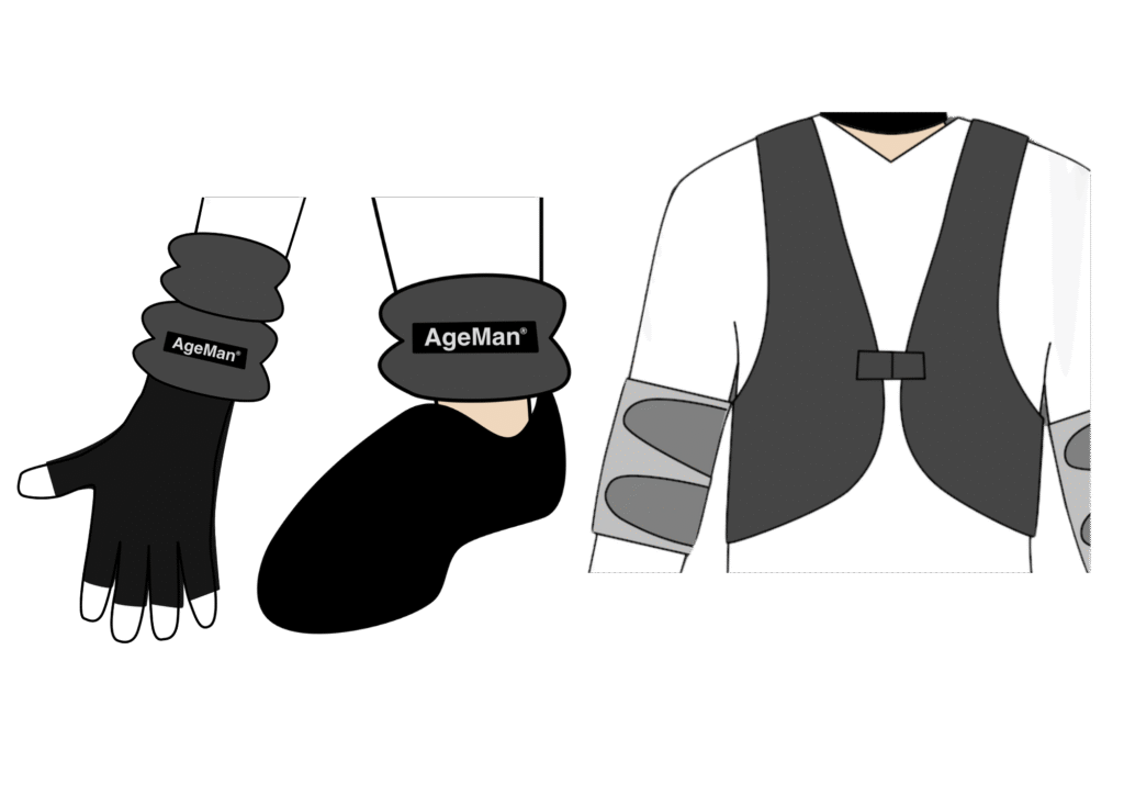 AgeMan® Alterssimulationsanzug Gewichte